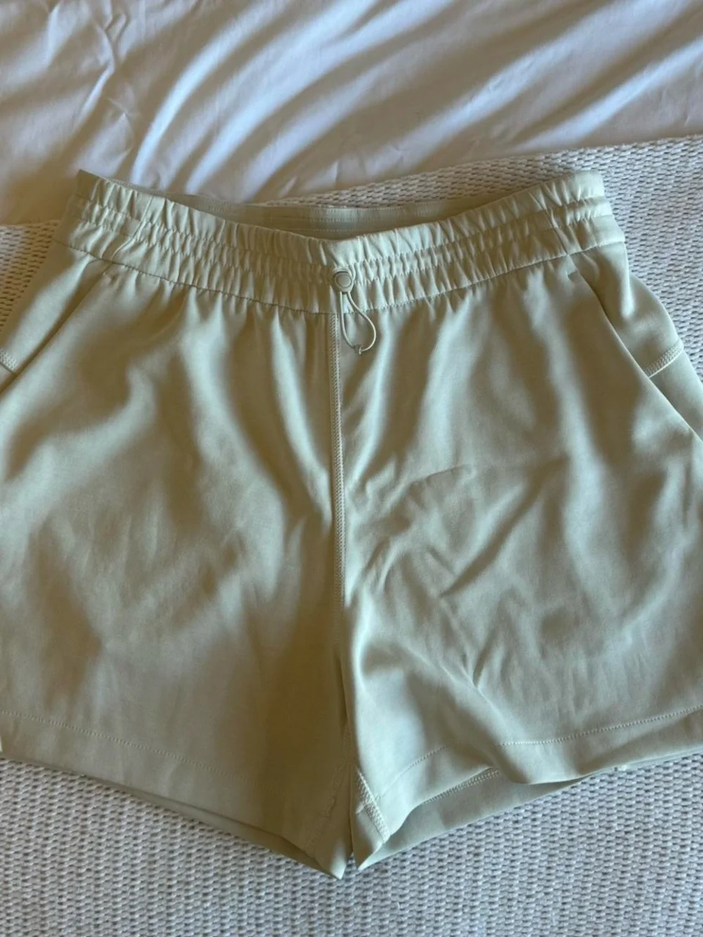Lululemon Softstream Short with adjustable waistband. Color: Bone